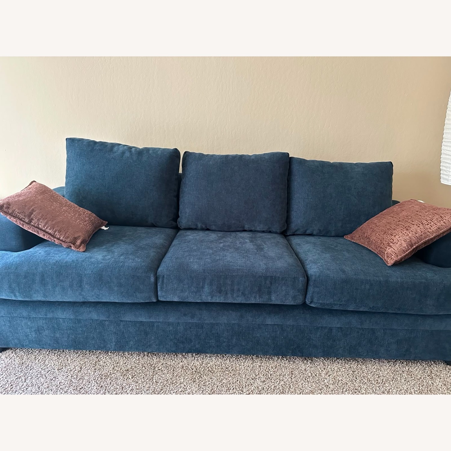 Living Spaces Bonaterra Midnight Blue Sofa - image-3