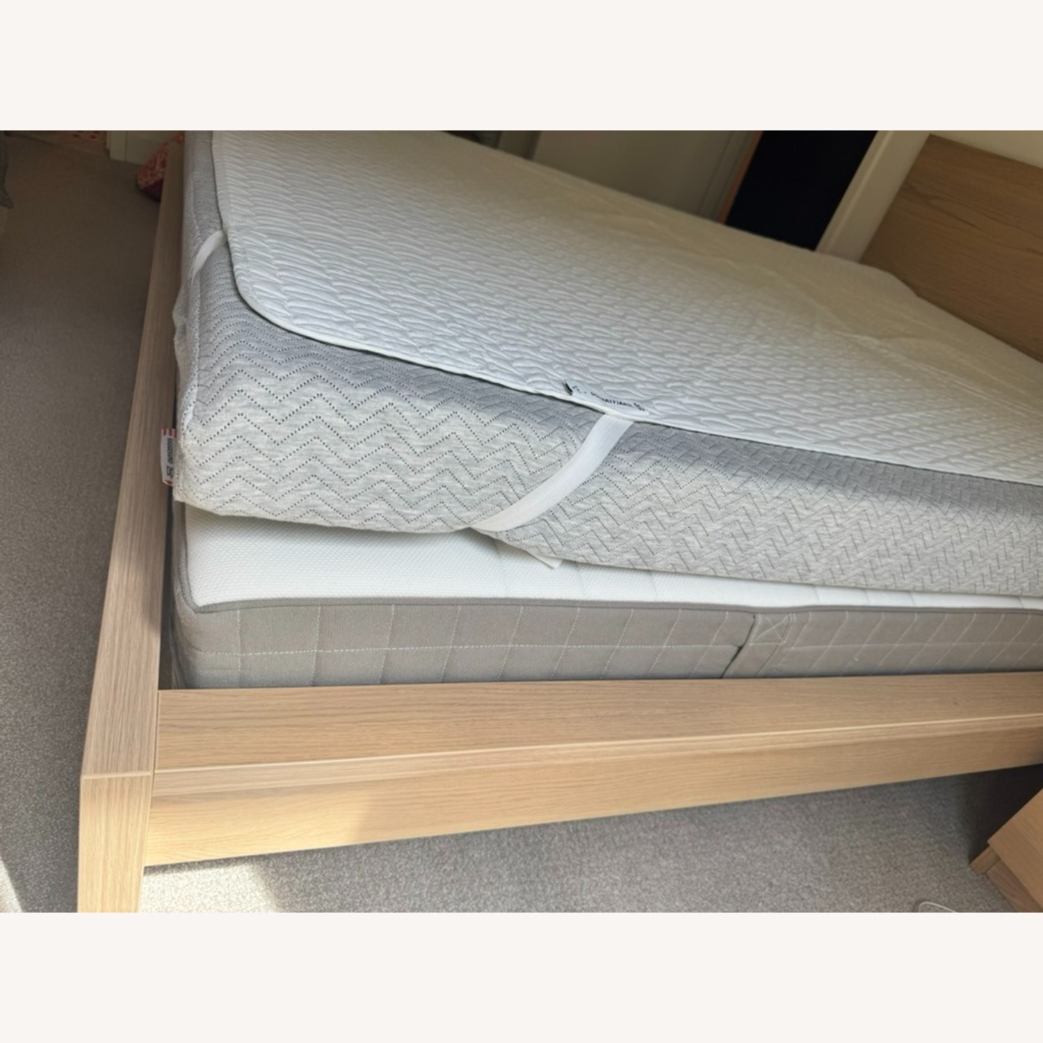 IKEA Malm Yellow Wood Queen Bed - image-4