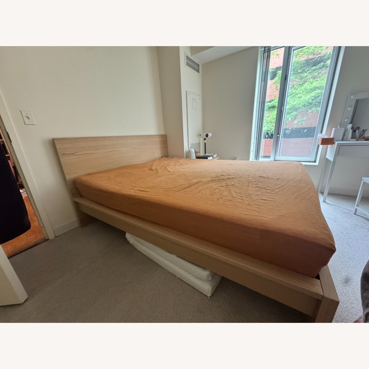 IKEA Malm Yellow Wood Queen Bed - image-2