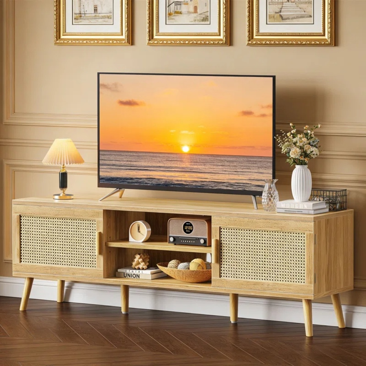 Wayfair Natural Wood Media Storage - image-4