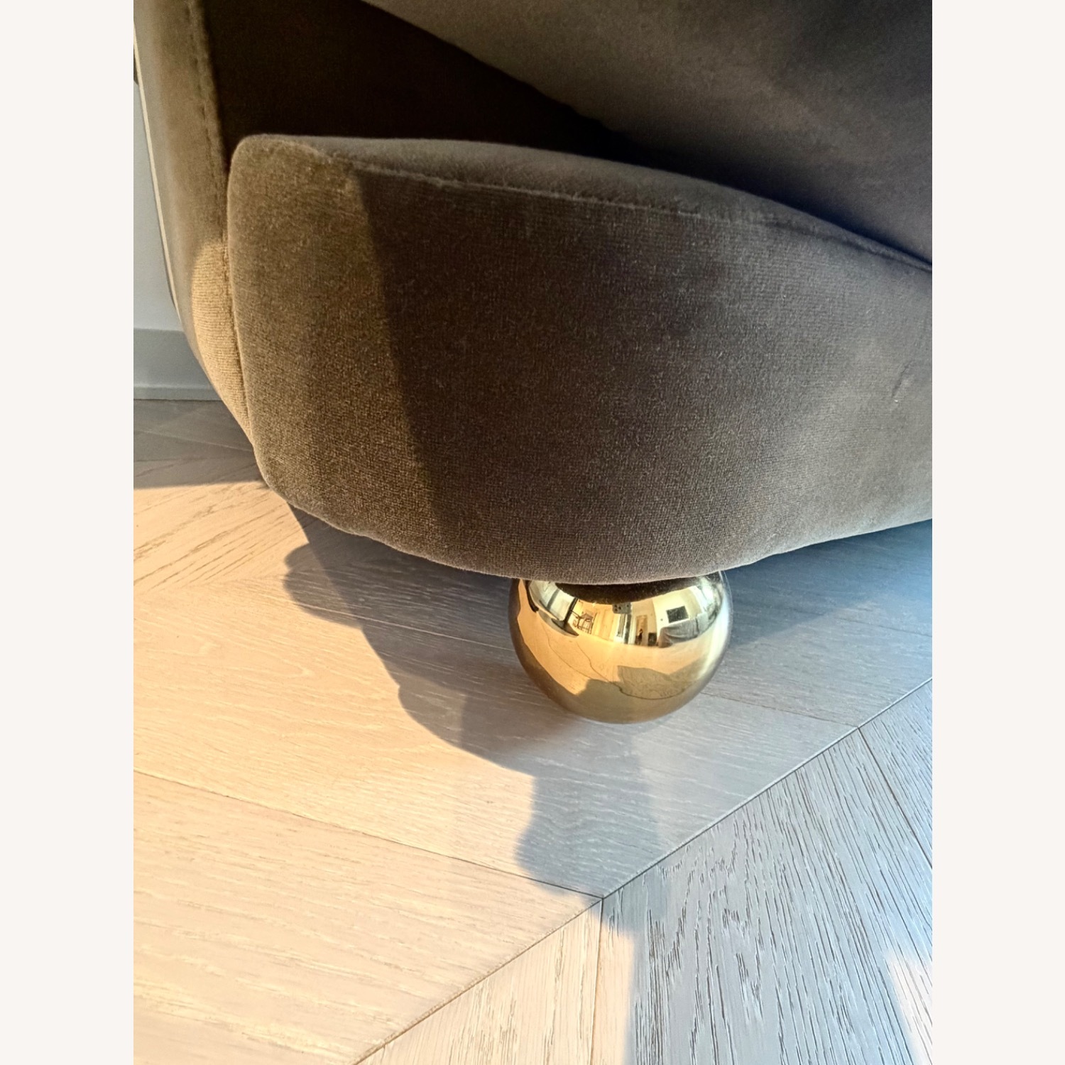 Jonathan Adler Greenwich Green Velvet Sofa - image-2