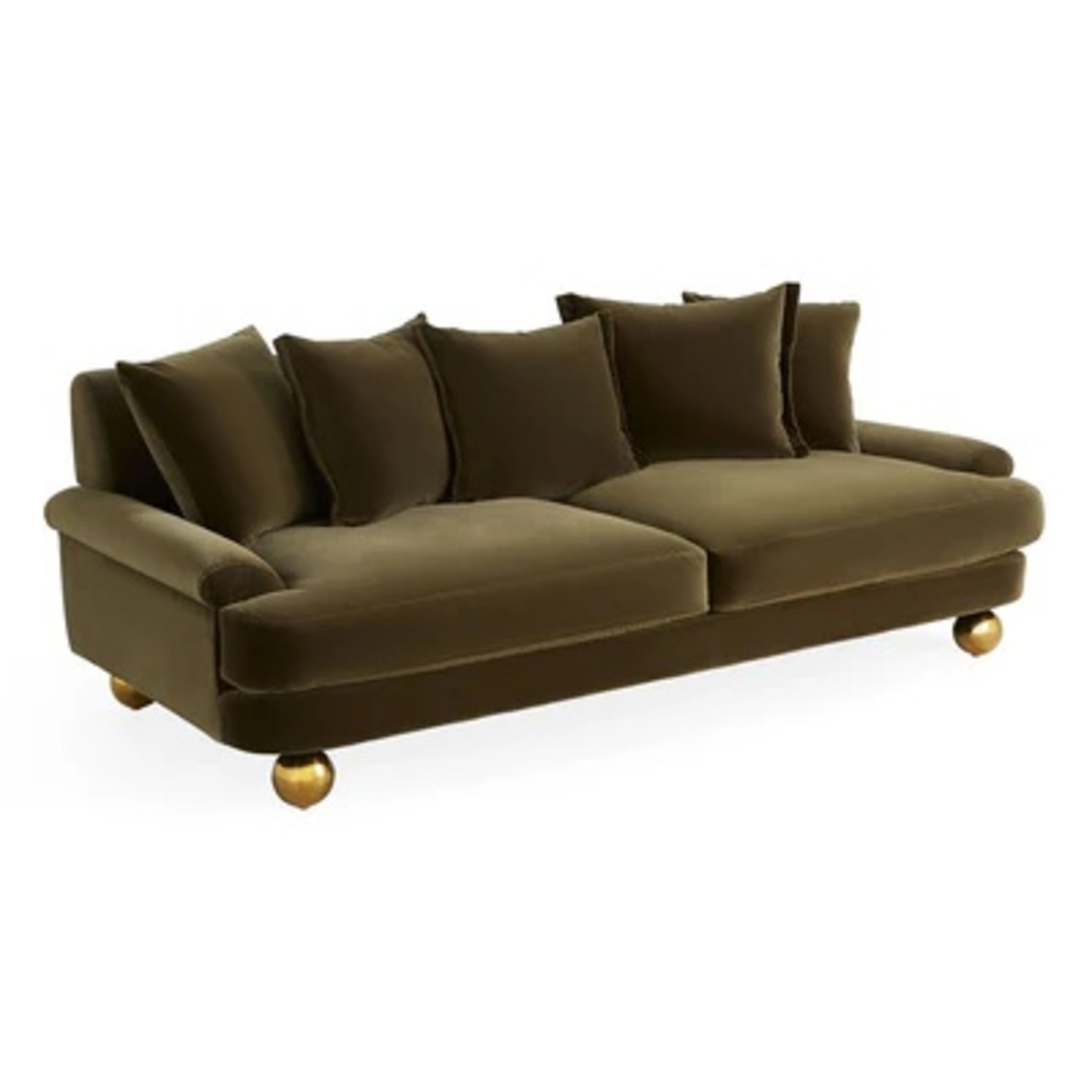 Jonathan Adler Greenwich Green Velvet Sofa - image-6