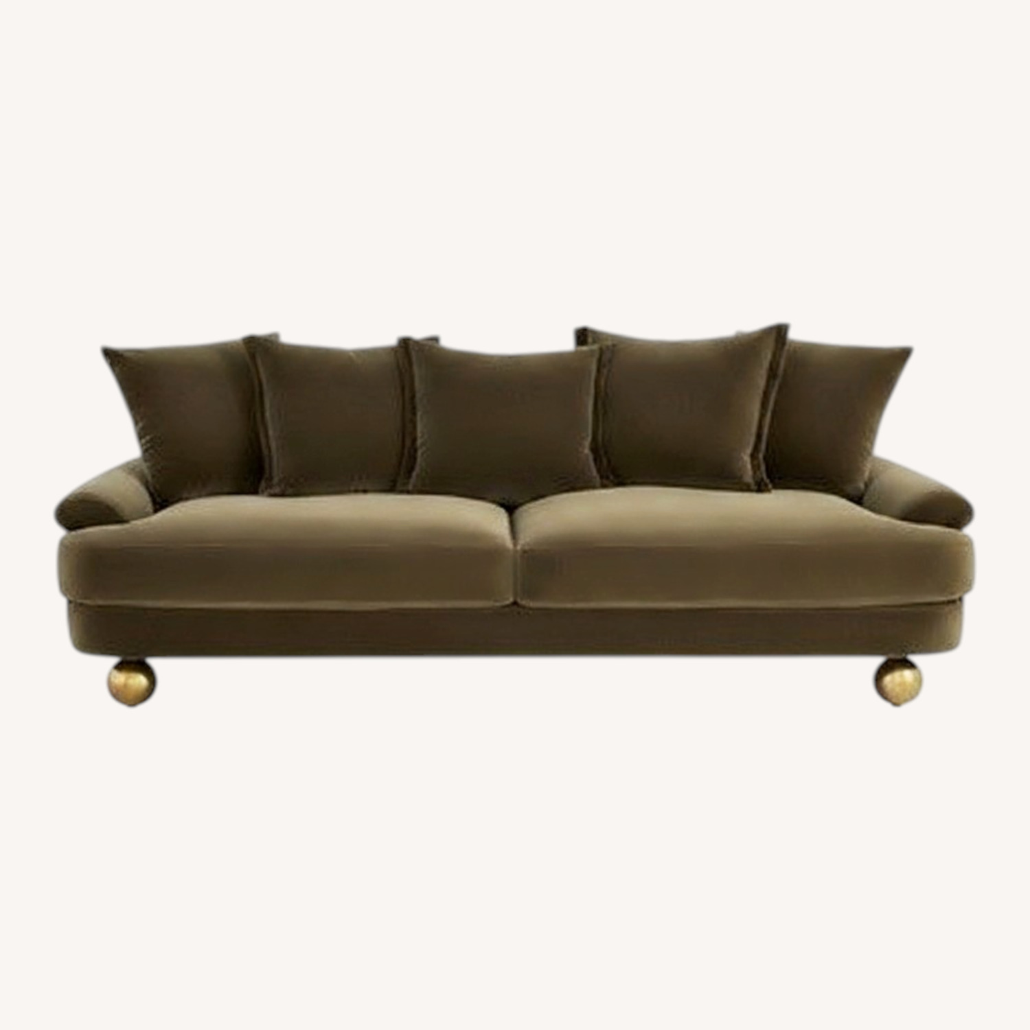 Jonathan Adler Greenwich Green Velvet Sofa - image-0