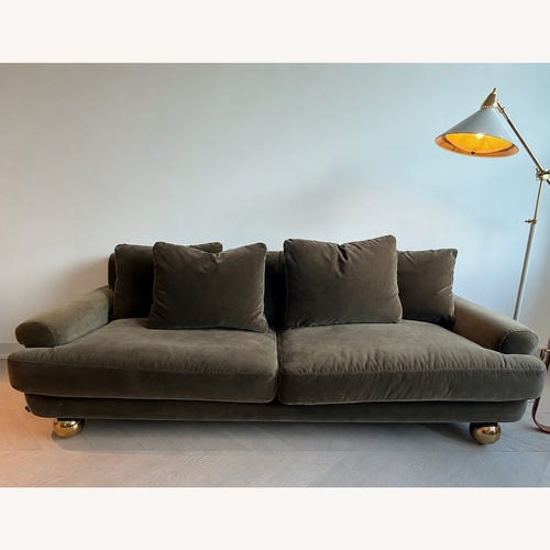 Used Jonathan Adler Greenwich Green Velvet Sofa for sale on AptDeco