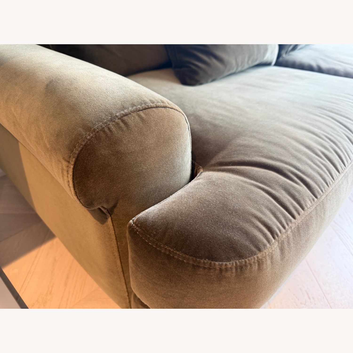 Jonathan Adler Greenwich Green Velvet Sofa - image-5