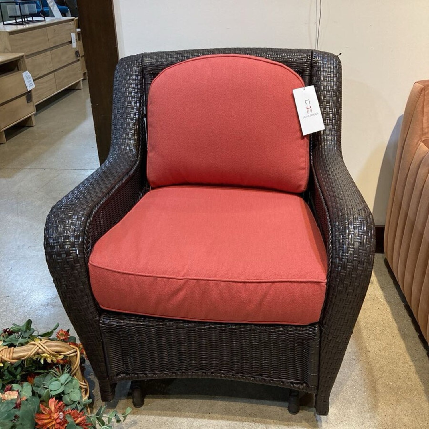 Woven Resin Wicker Rocker Outdoor - image-3