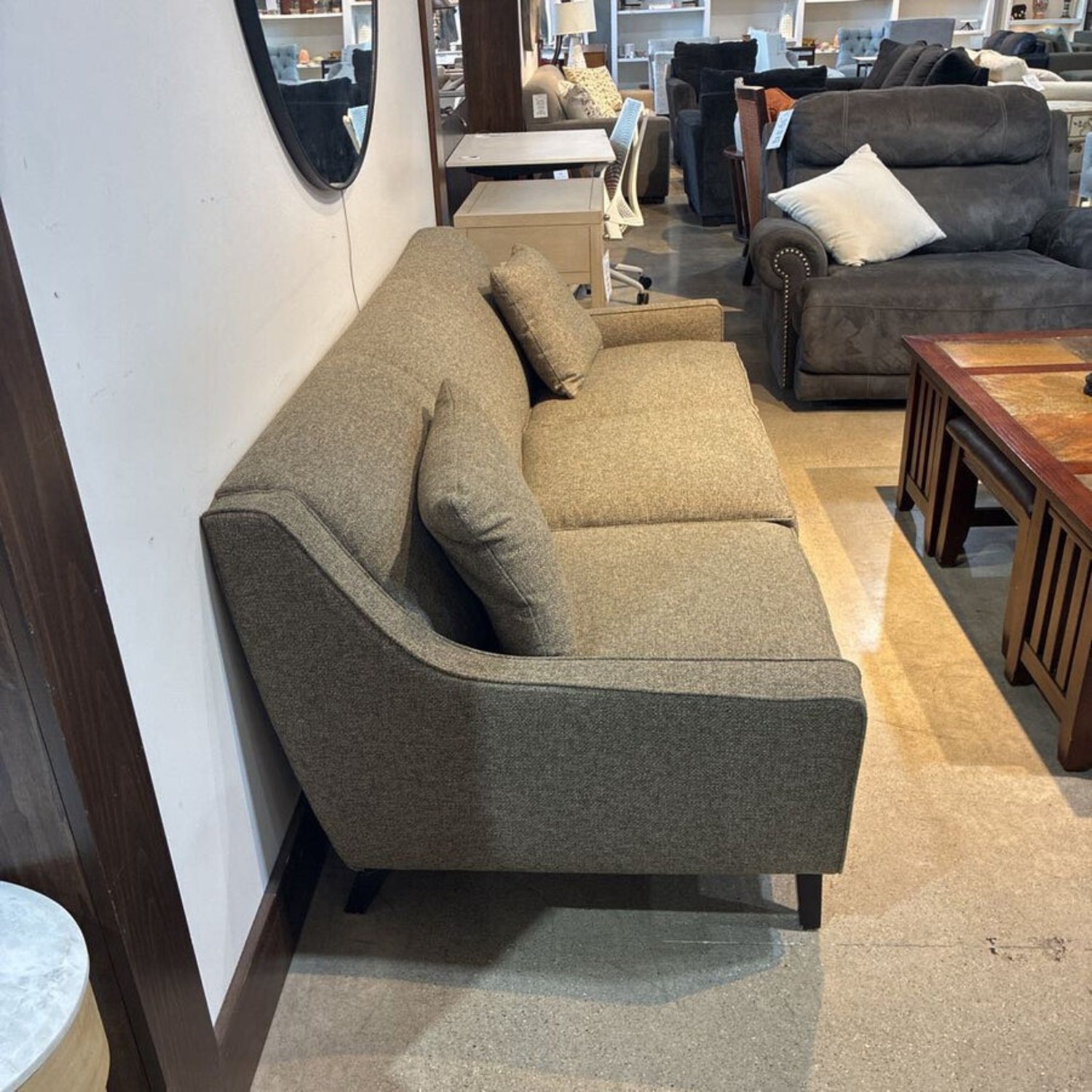 Jonathan Louis MCM Slope-Arm Sofa Gray - image-7