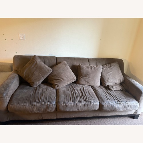 Used Dark Brown Fabric 3+ Seater Sofa for sale on AptDeco