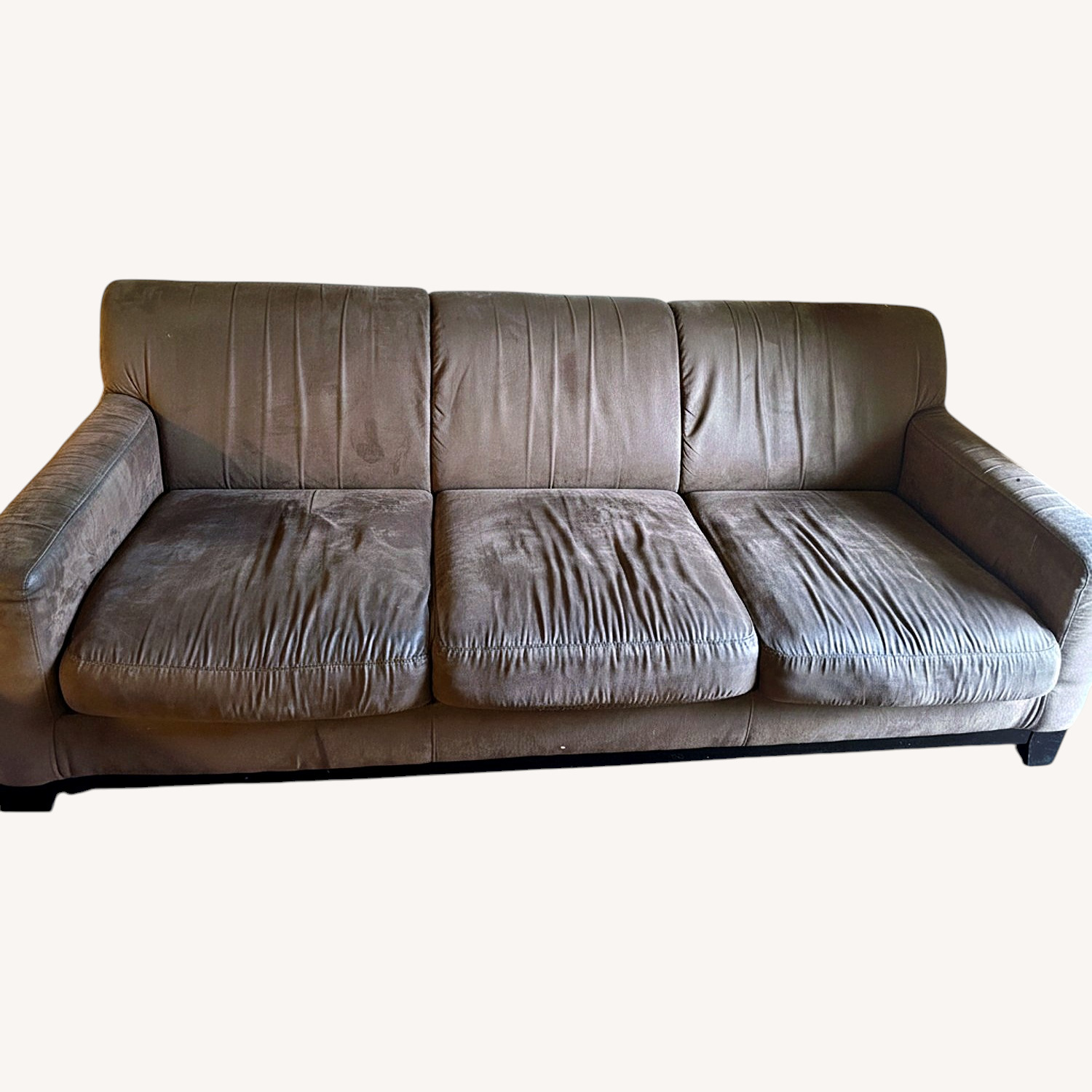 Dark Brown Fabric 3+ Seater Sofa - image-0