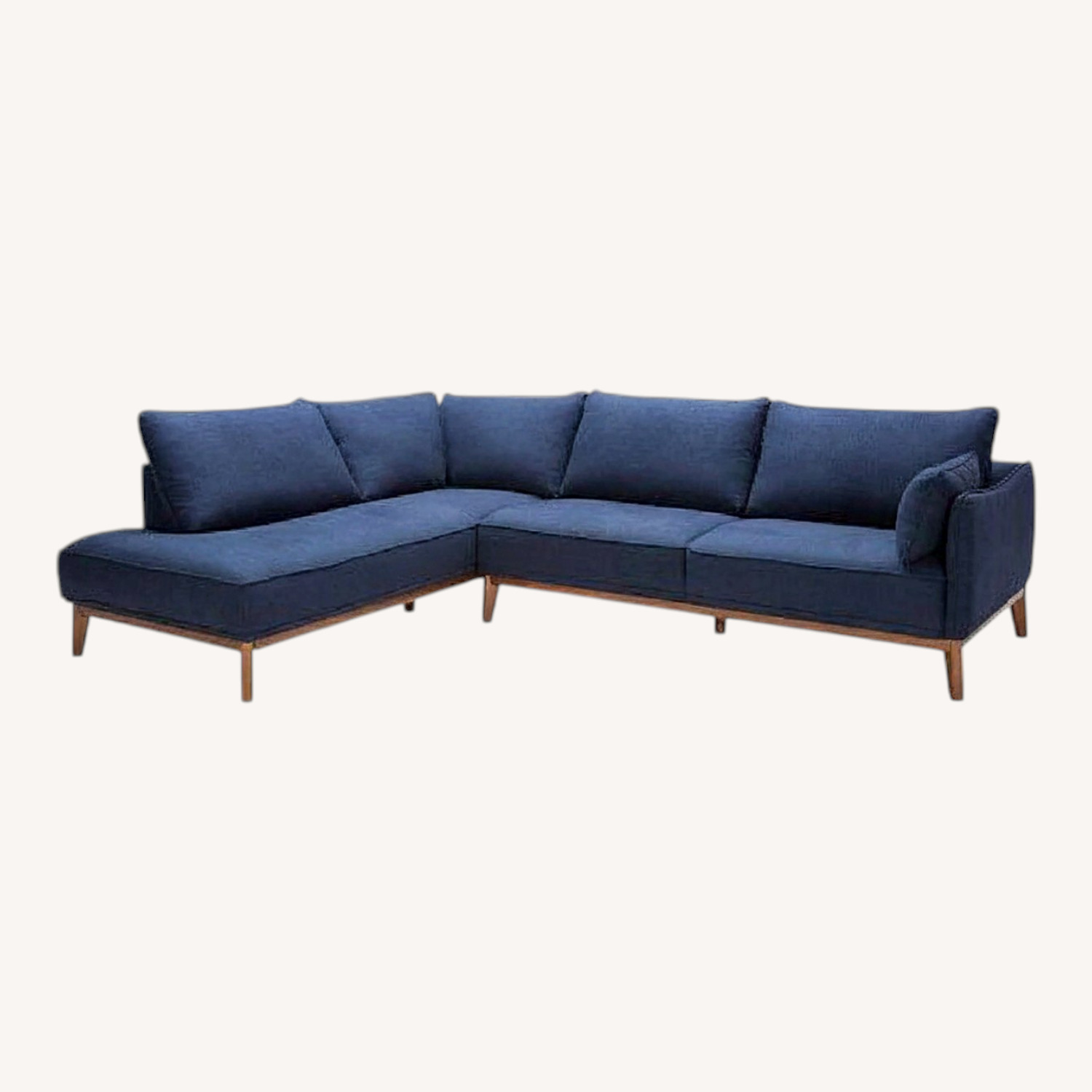 Navy Blue 2 Piece Sectional Sofa - image-0