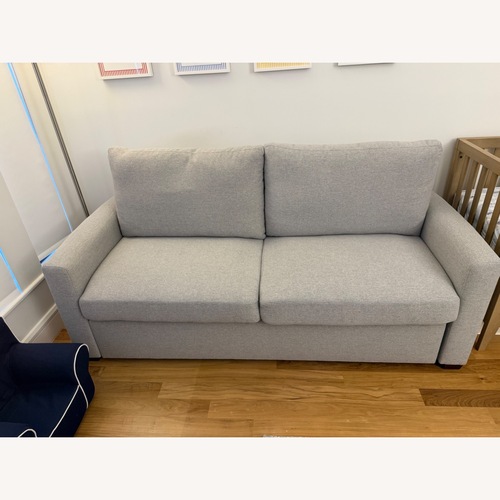 Used Raymour & Flanigan Mia Klik Klak Light Gray Sleeper Sofa for sale on AptDeco