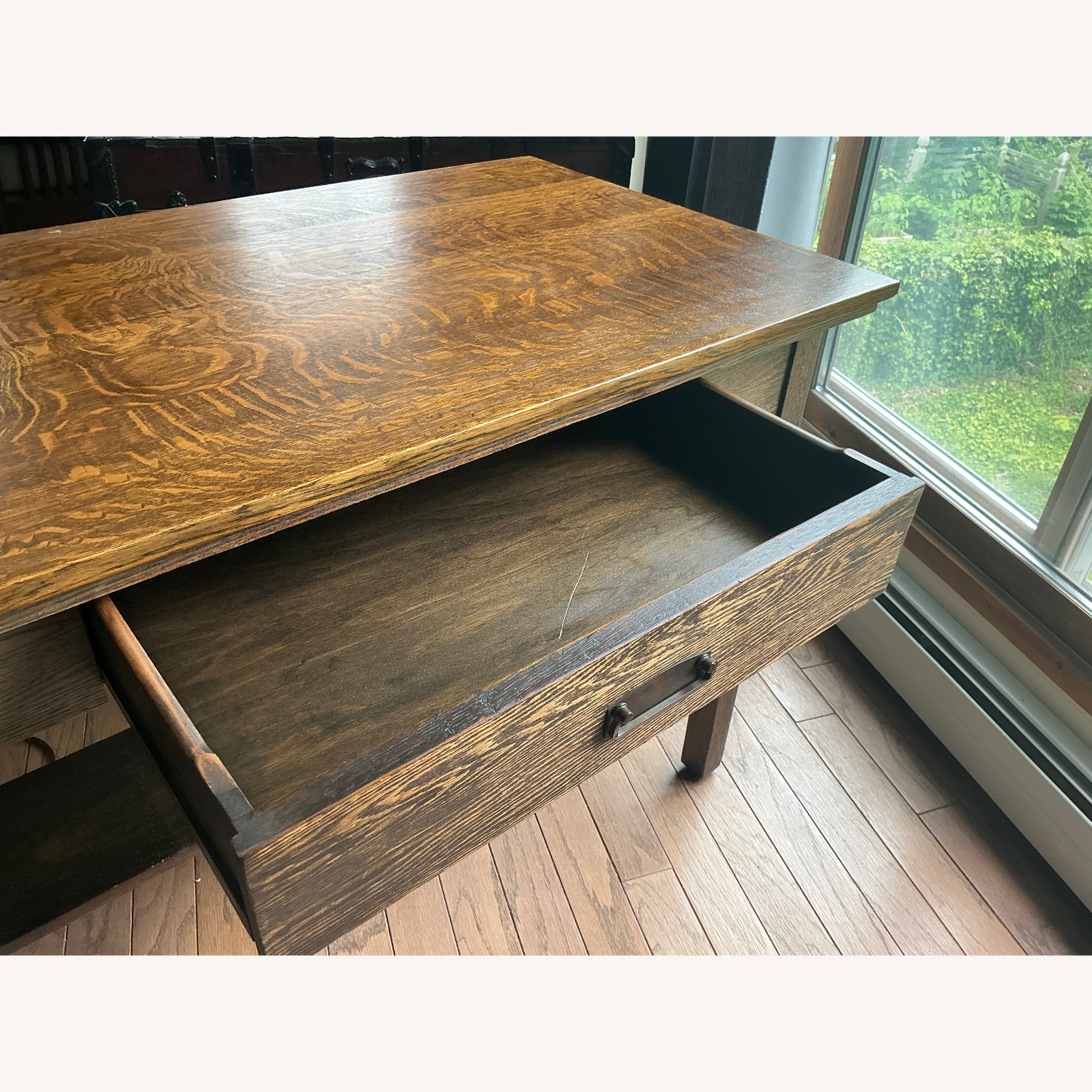 Dark Brown Wood Desk - image-4