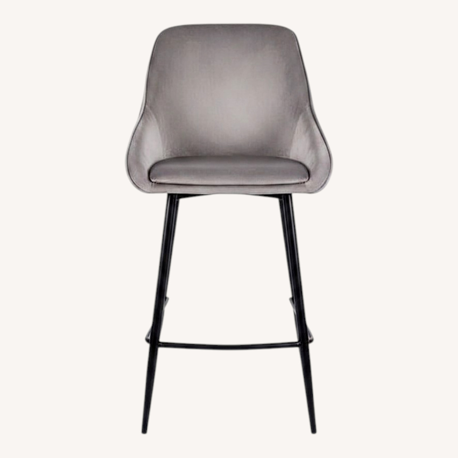 Set of 4 Gray High-Back Counter Stools - image-0