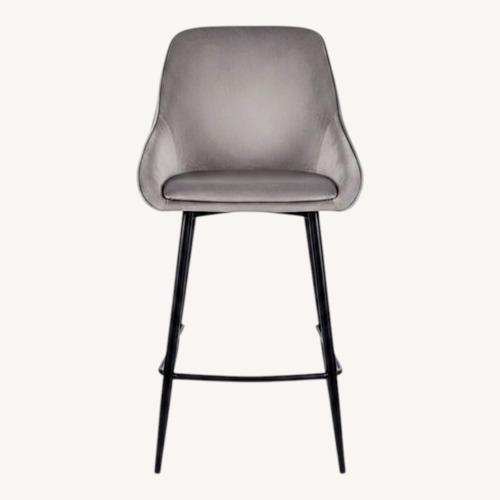 Used Set of 4 Gray High-Back Counter Stools for sale on AptDeco