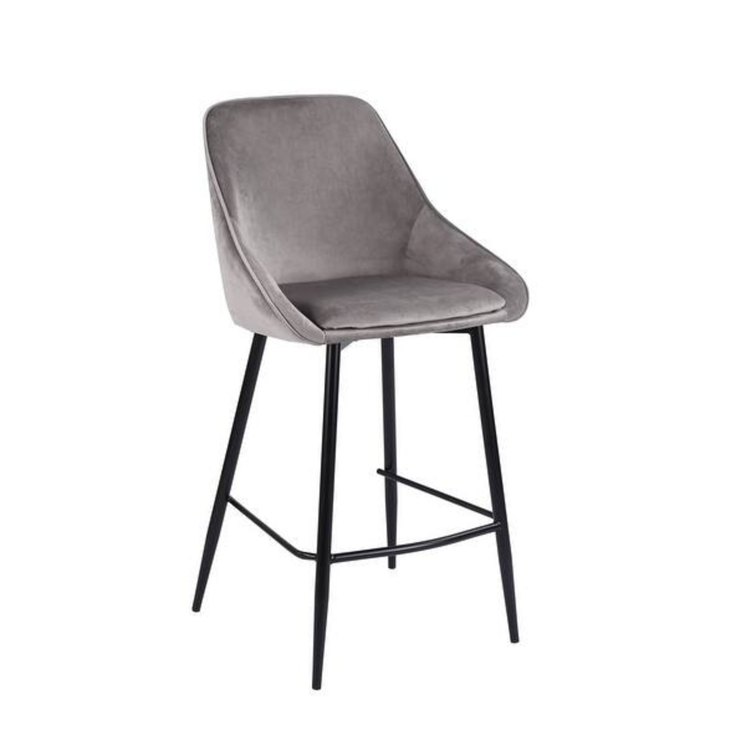 Set of 4 Gray High-Back Counter Stools - image-7