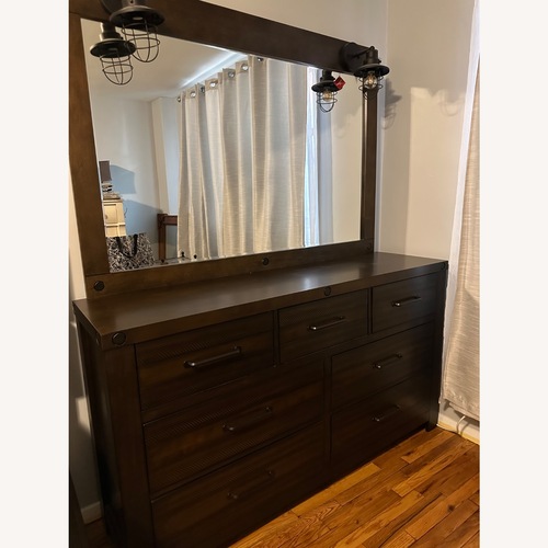 Used Bob’s Furniture Sonoma Dresser with Mirror for sale on AptDeco