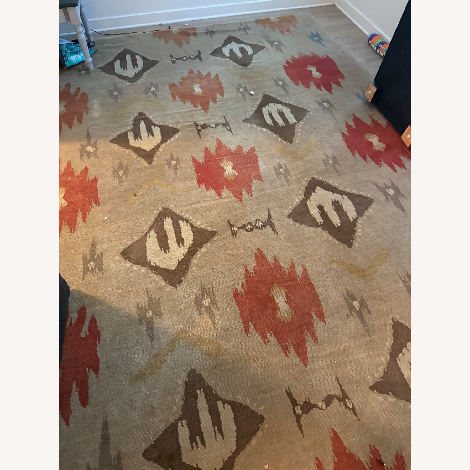 Light Brown Wool Blend Area Rug 10' x 13' - image-6