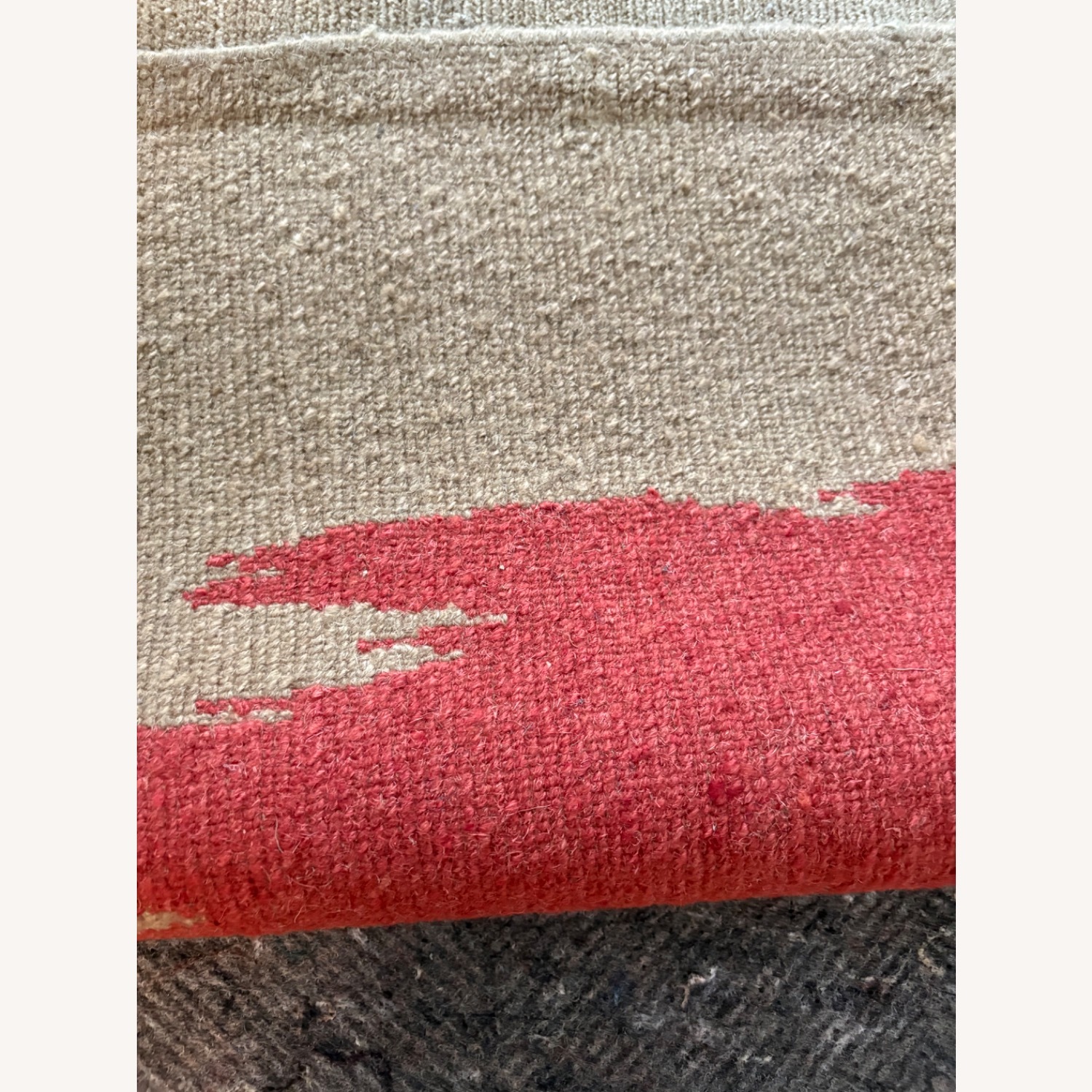 Light Brown Wool Blend Area Rug 10' x 13' - image-5