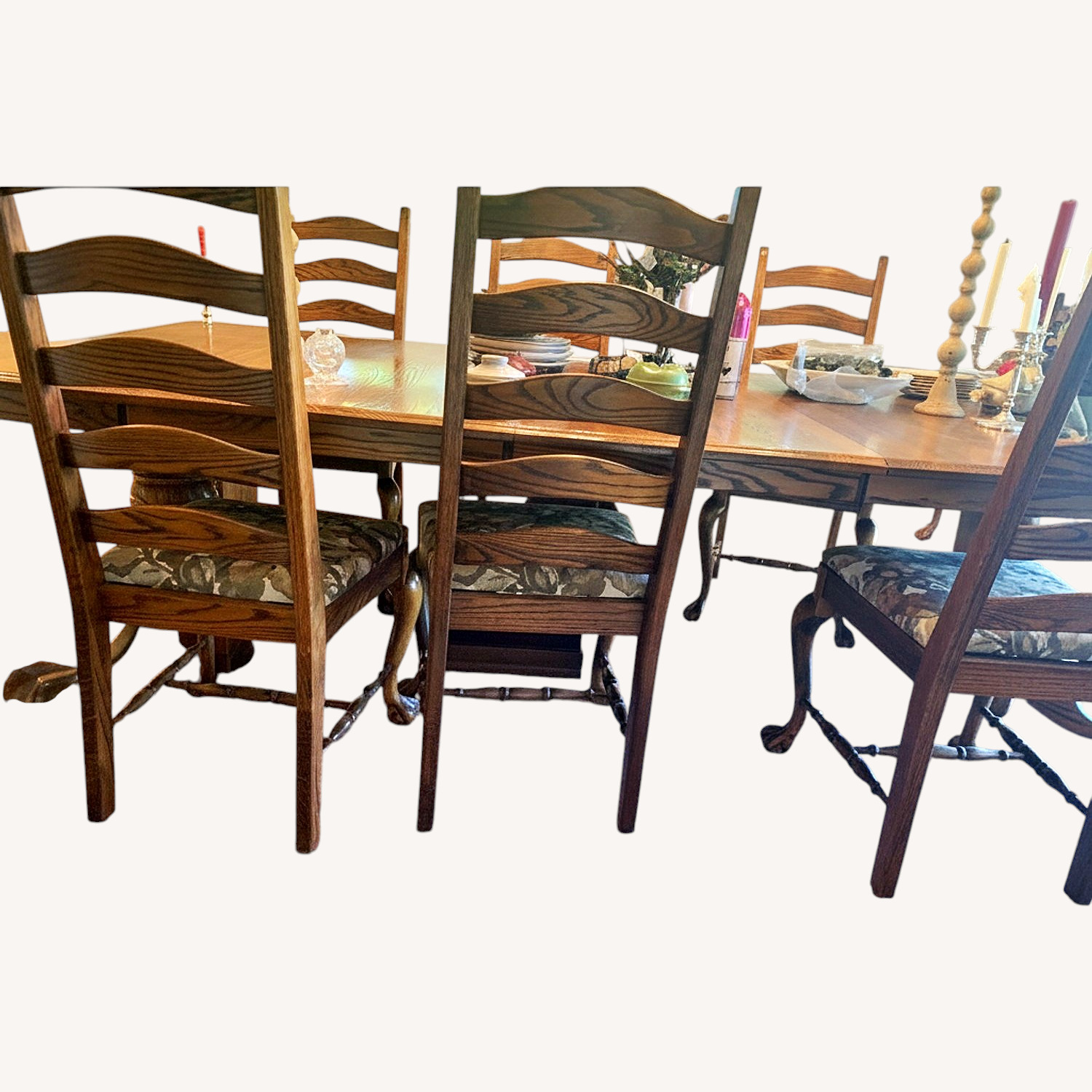 Farm style Oak Dining Set - image-0