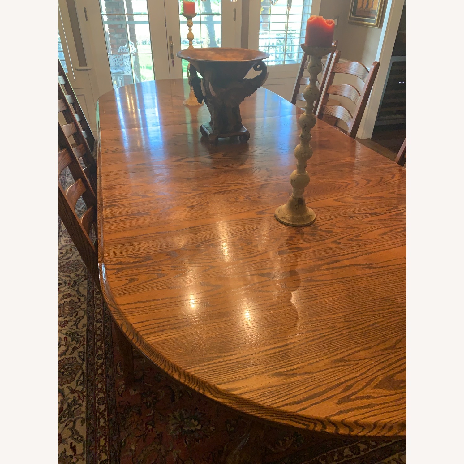 Farm style Oak Dining Set - image-1