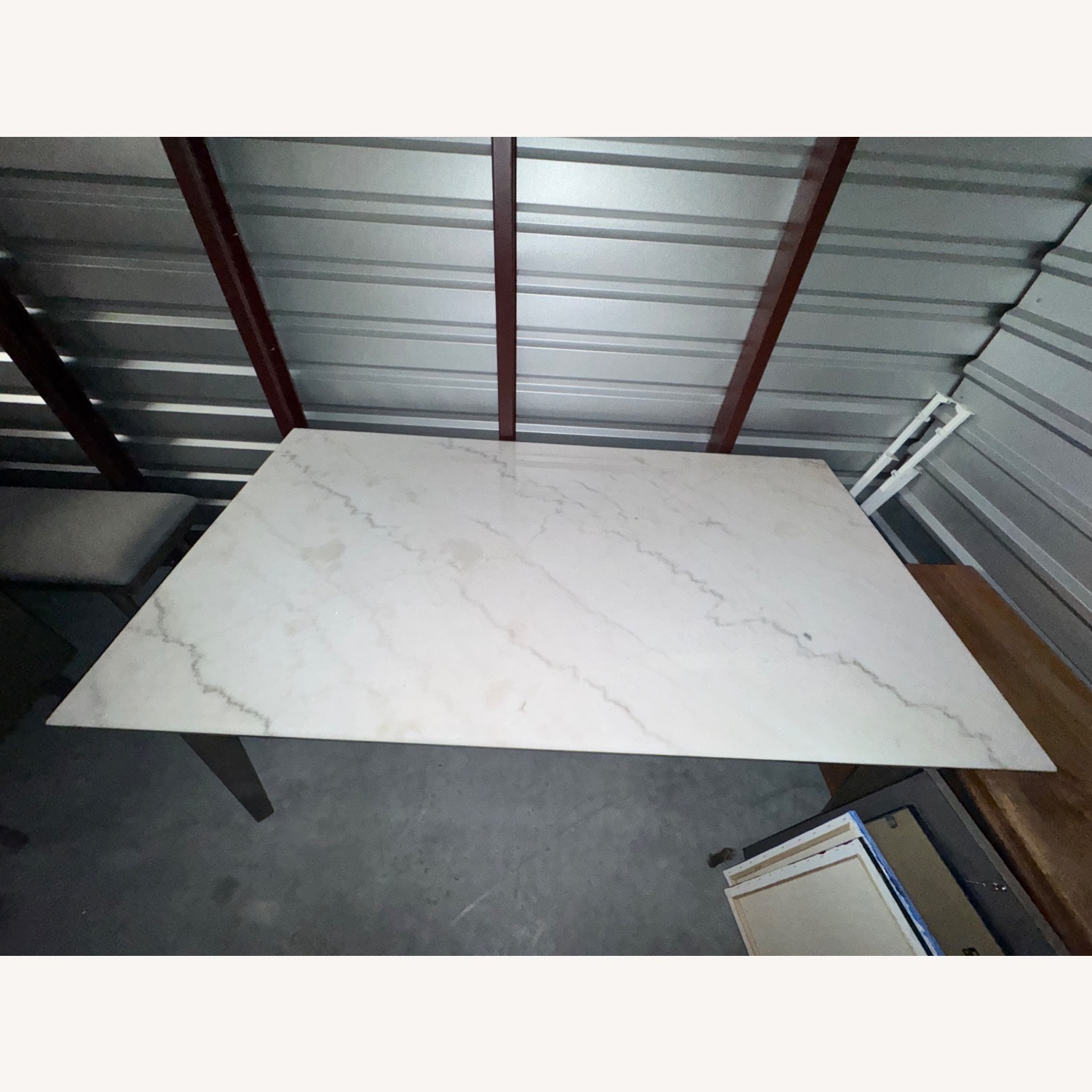 Havertys Avalon White Marble Dining Table - image-2