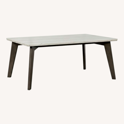 Used Havertys Avalon White Marble Dining Table for sale on AptDeco