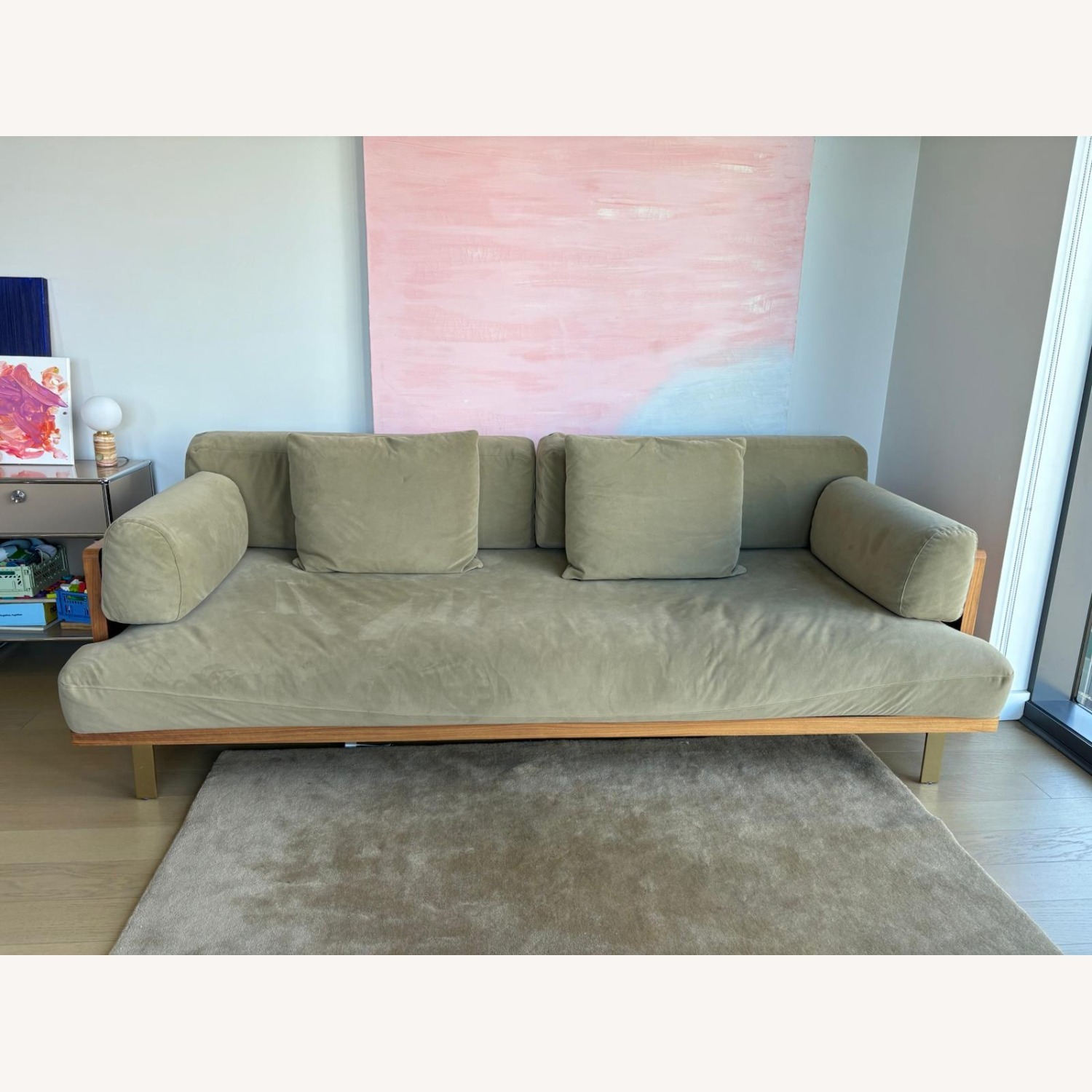 Rove Concepts Green Velvet 3+ Seater Sofa - image-2