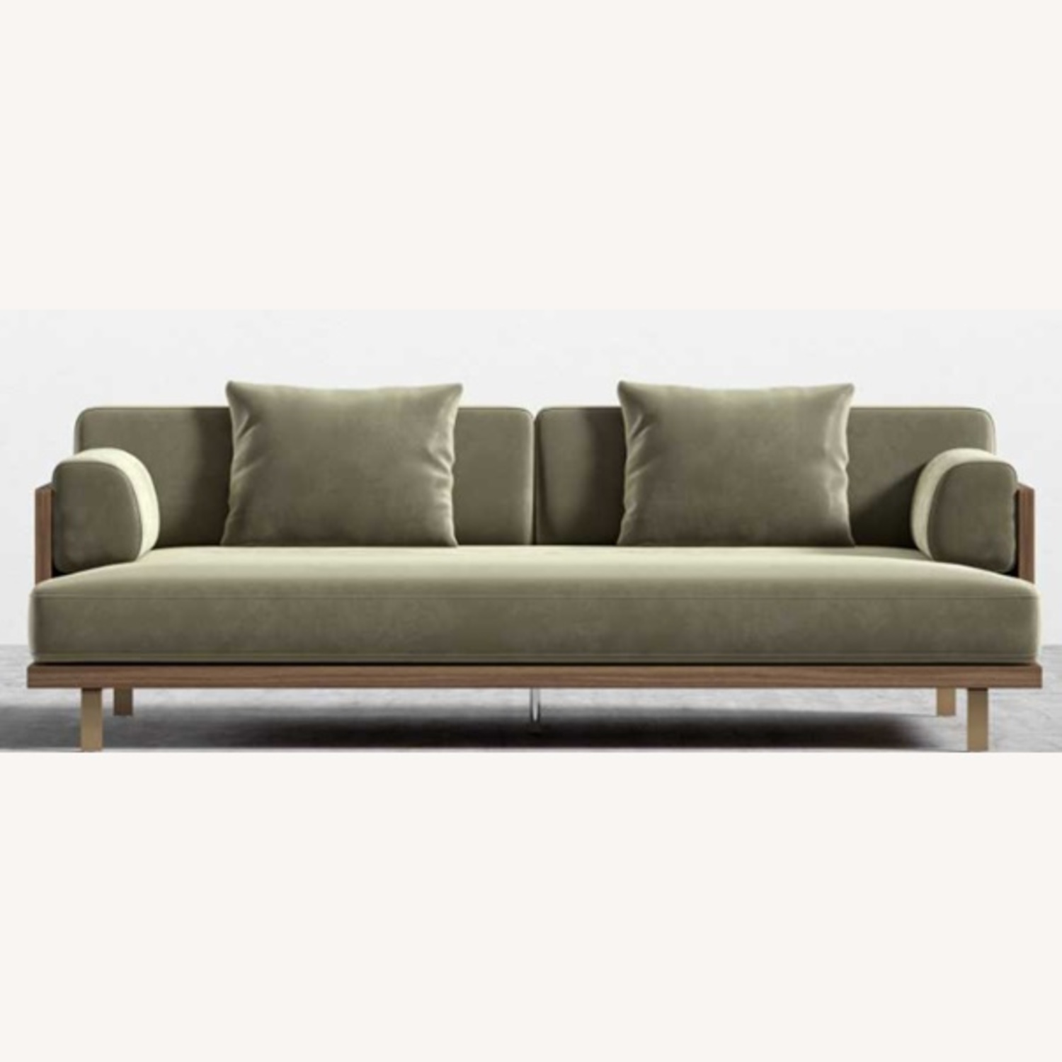 Rove Concepts Green Velvet 3+ Seater Sofa - image-4