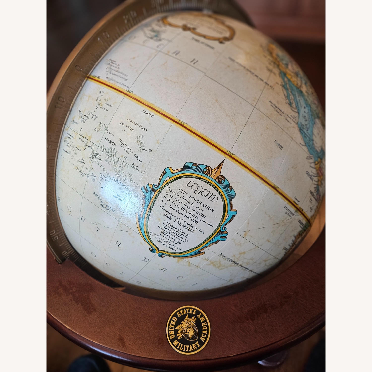 Vintage Cherry Wood Globe - image-3