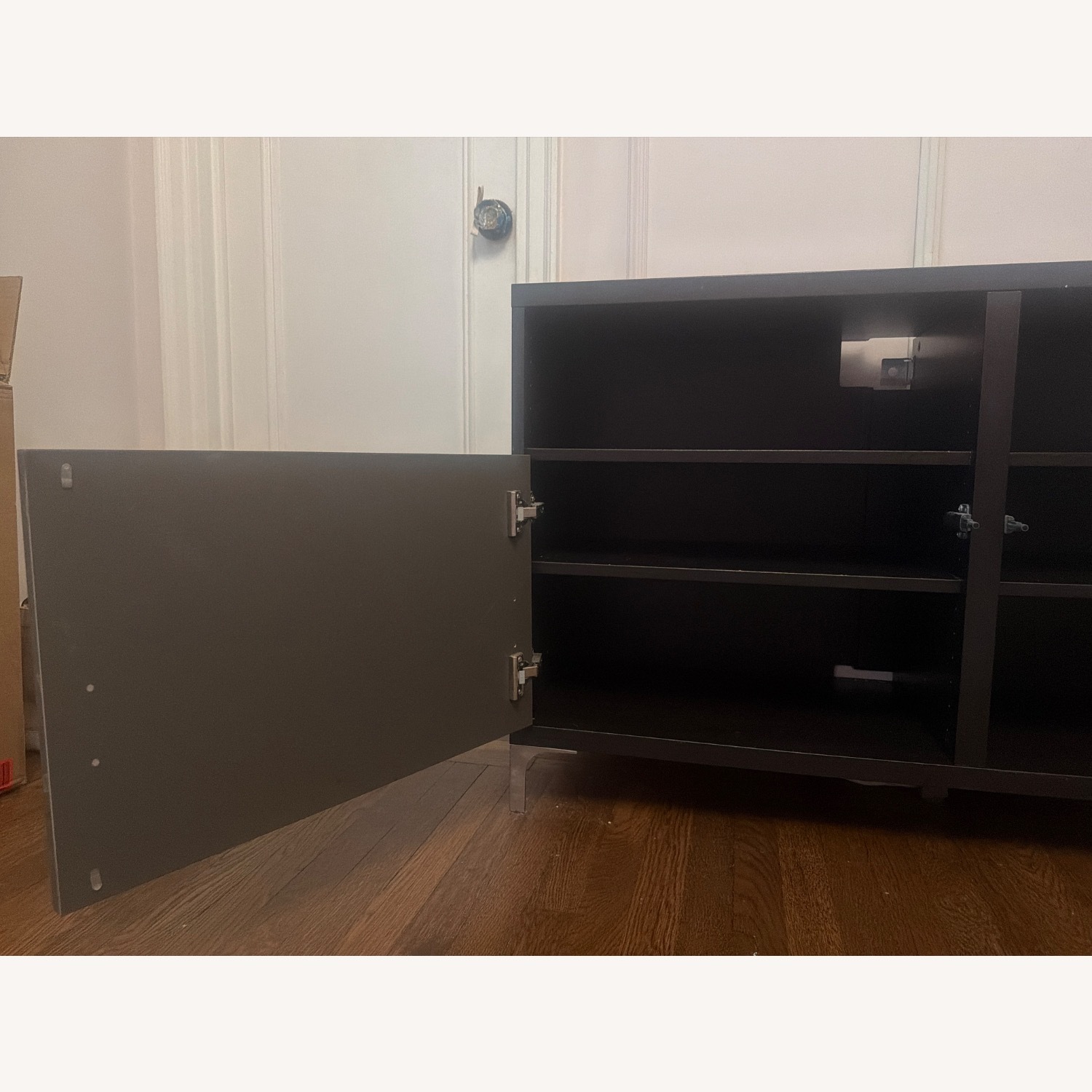 IKEA Besta Black Wood Veneer Media Storage - image-4