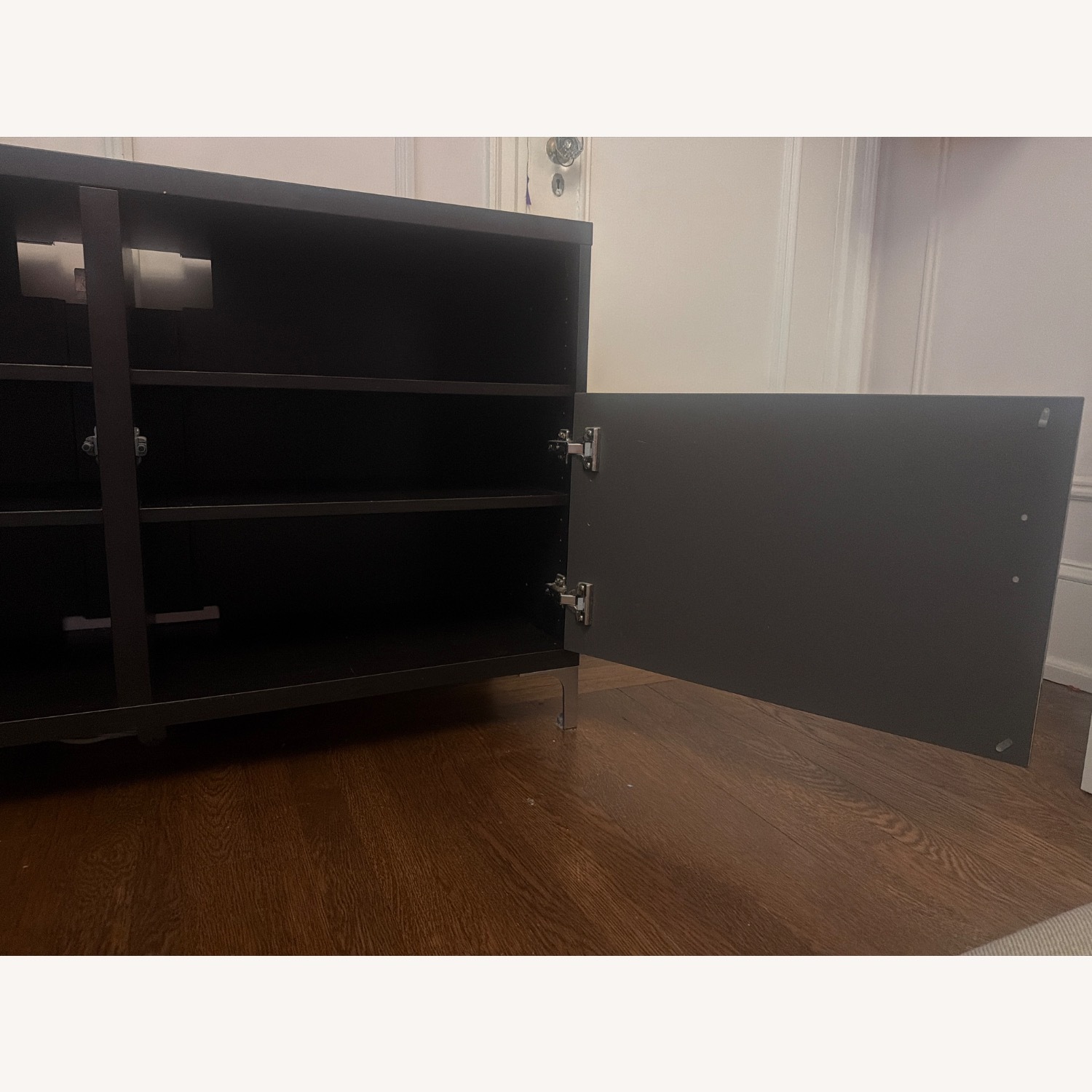 IKEA Besta Black Wood Veneer Media Storage - image-5