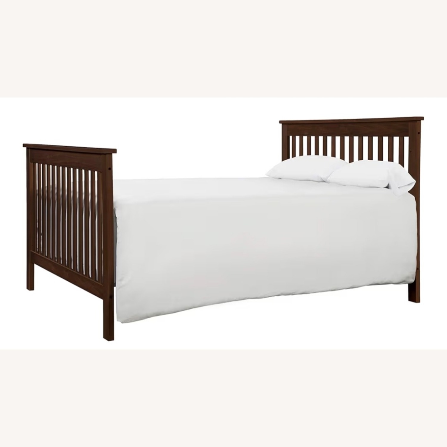 Dark Brown Wood Crib - image-3