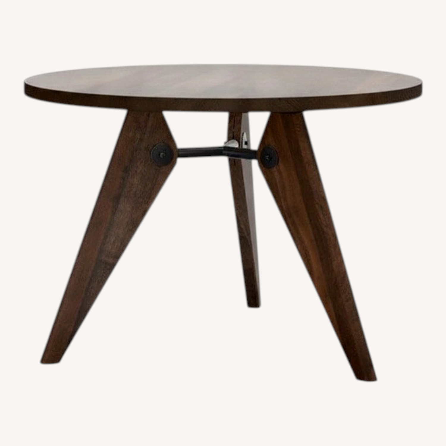 Gueridon Round Dining Table Black Wood - image-0