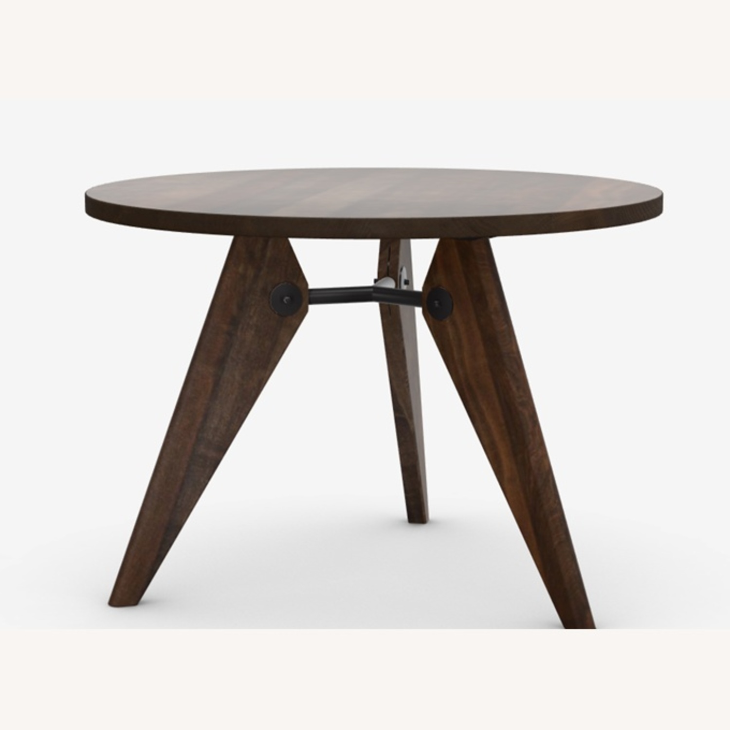 Gueridon Round Dining Table Black Wood - image-4