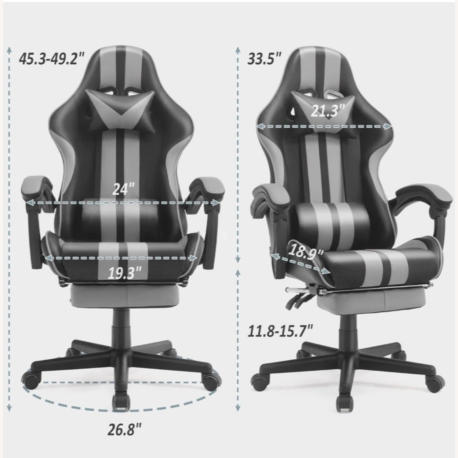 Ferghana Light Gray Office Chair - image-6