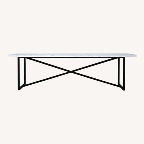 Used Restoration Hardware Torano White Marble Dining Table for sale on AptDeco