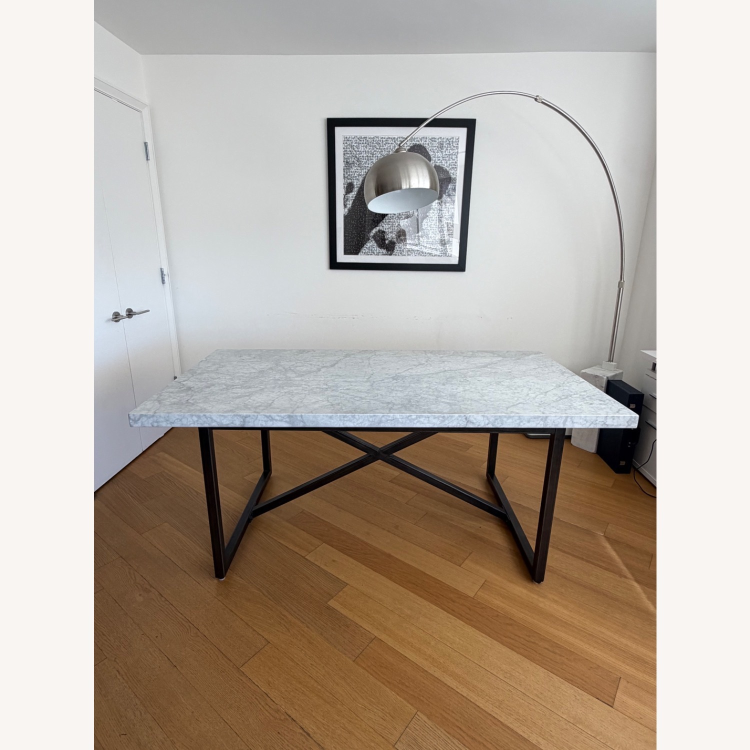 Restoration Hardware Torano White Marble Dining Table - image-1
