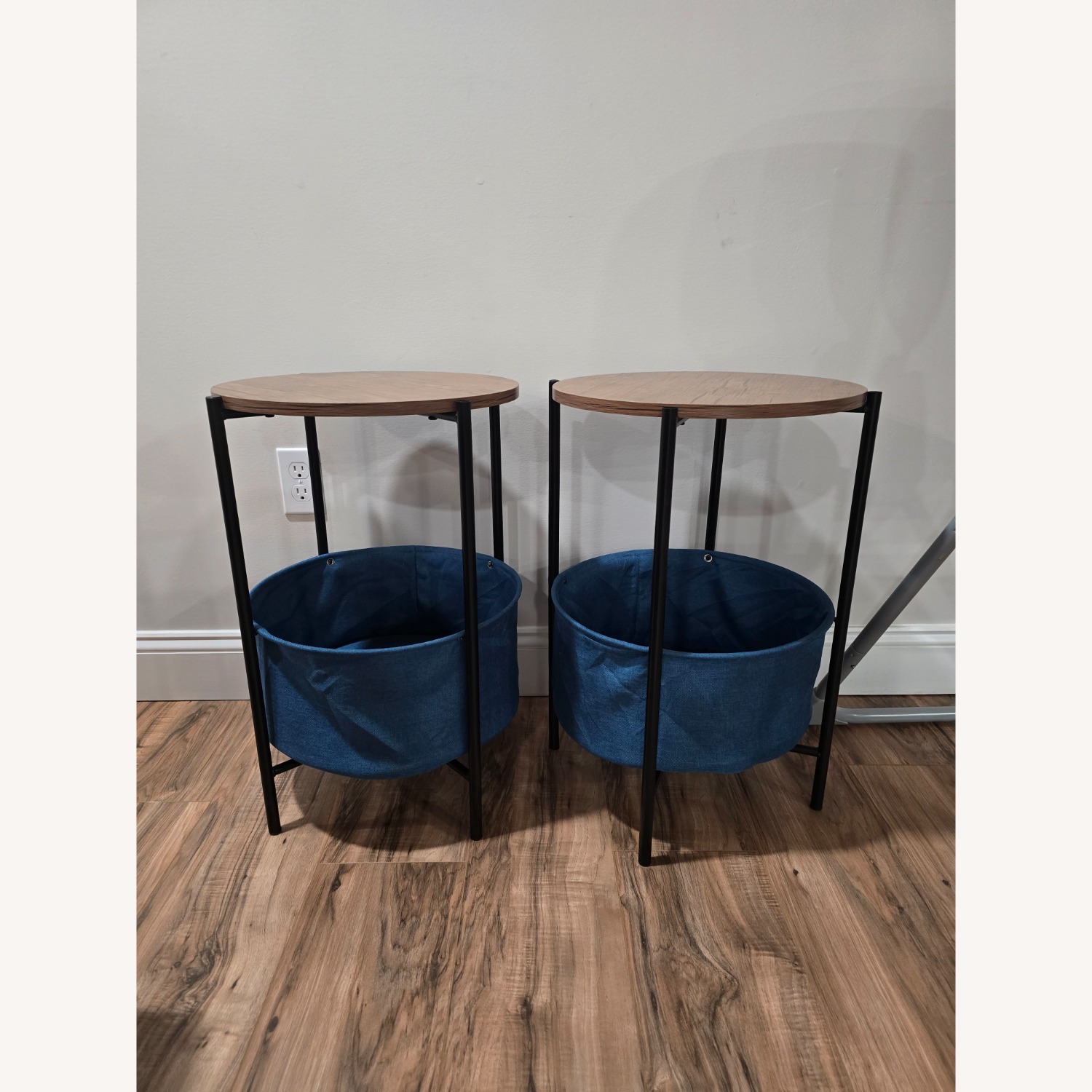 Blue Metal Nightstands - image-2