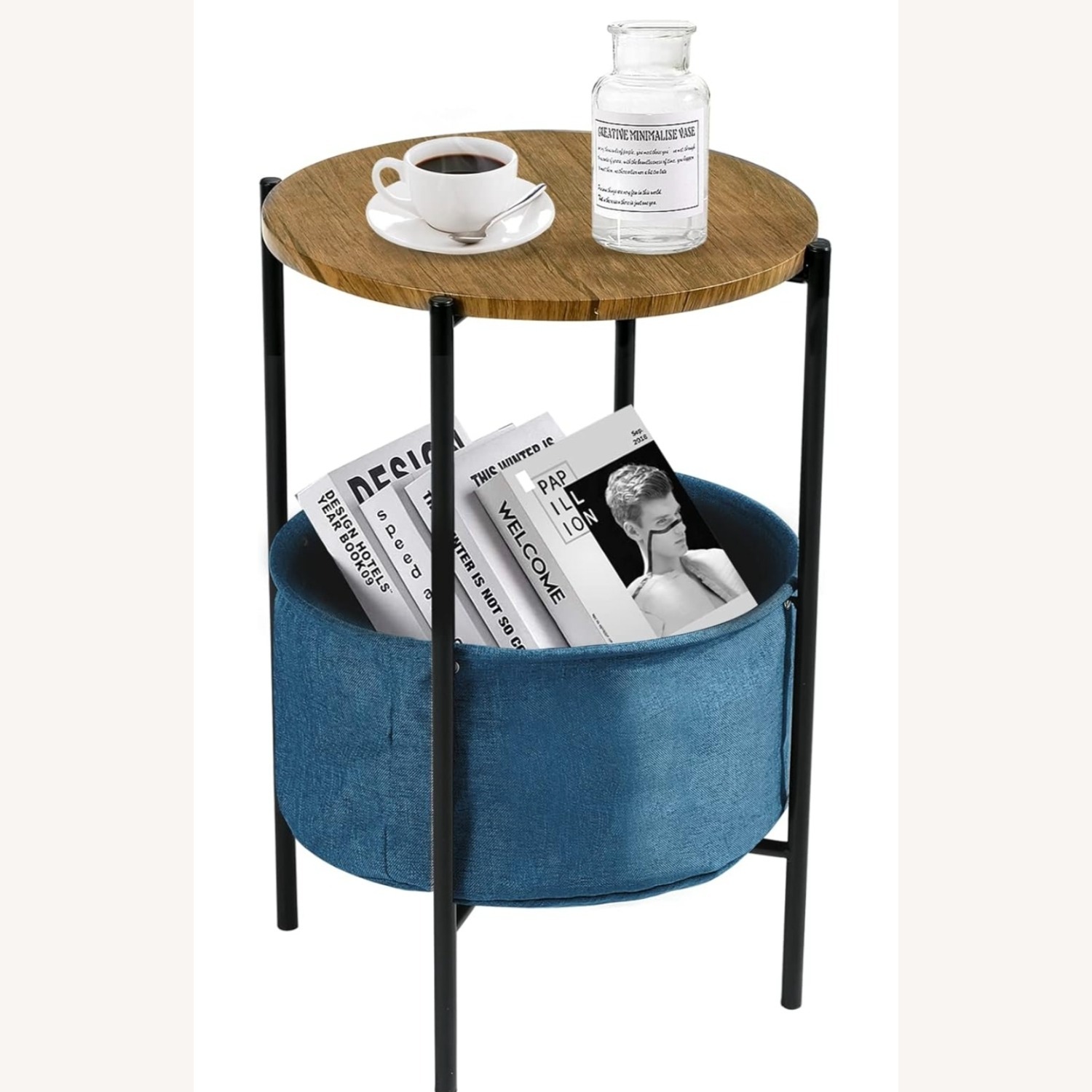 Blue Metal Nightstands - image-8