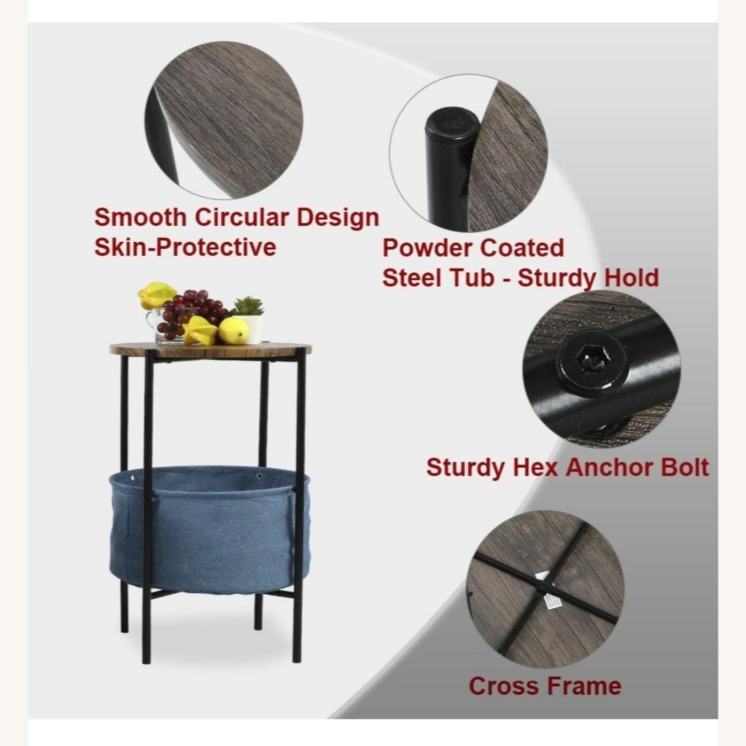 Blue Metal Nightstands - image-6