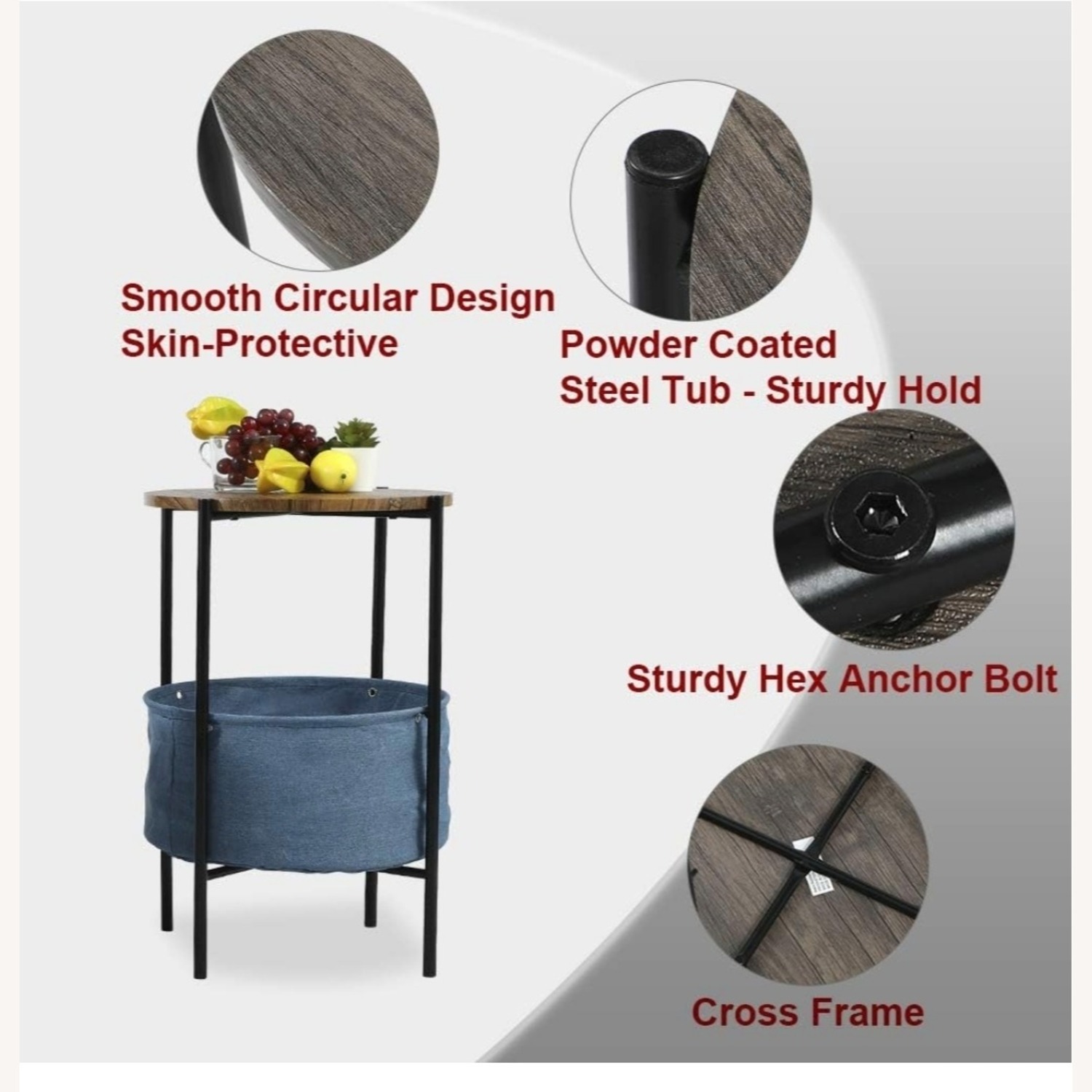 Blue Metal Nightstands - image-5