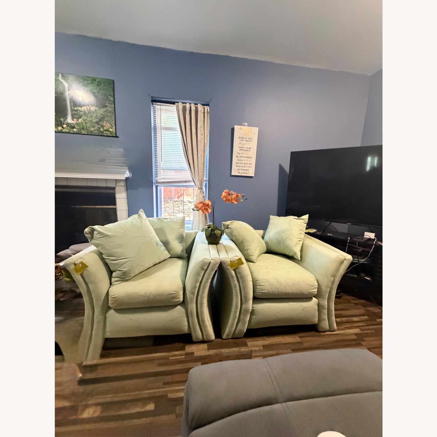 Royal Green Vintage Accent Chairs - image-1