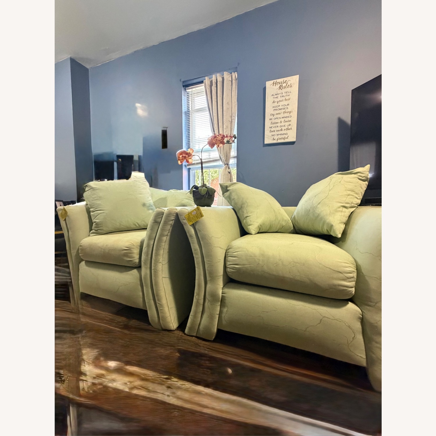 Royal Green Vintage Accent Chairs - image-3