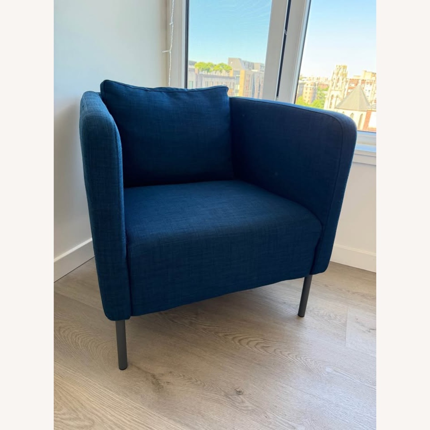 IKEA Ekero Blue Fabric Armchair - image-1