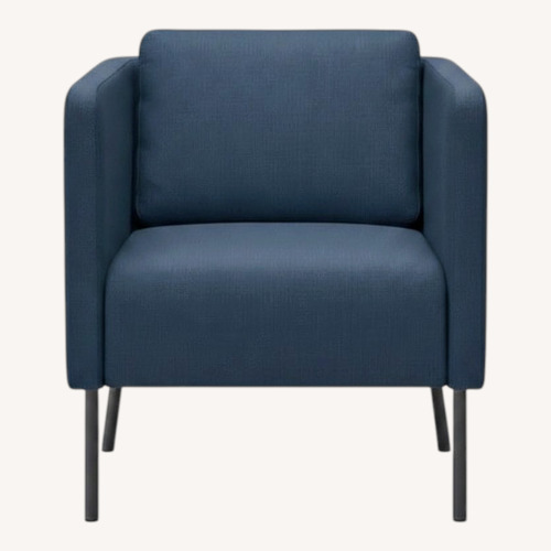 Used IKEA Ekero Blue Fabric Armchair for sale on AptDeco