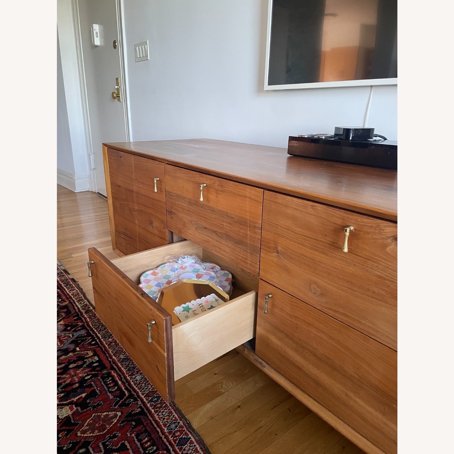 Organic Modernism Dark Brown Wood Sideboard - image-7