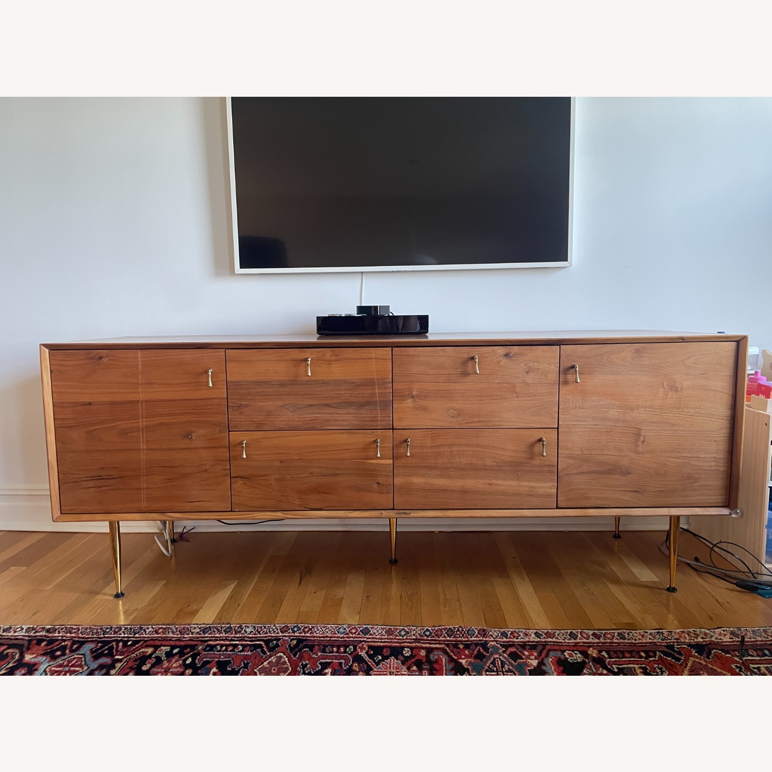 Organic Modernism Dark Brown Wood Sideboard - image-1