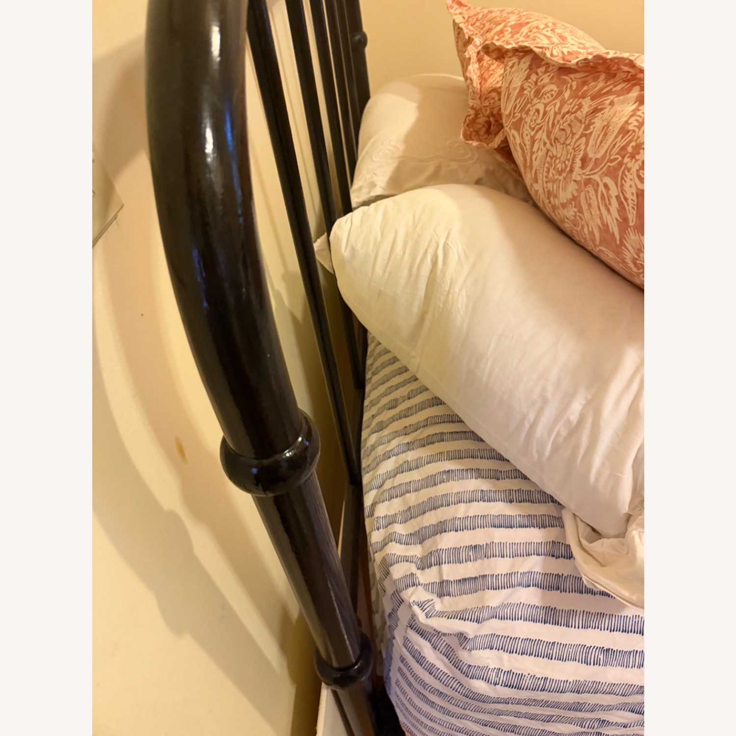 Vintage/Antique Finds Black Full Iron Bed - image-5