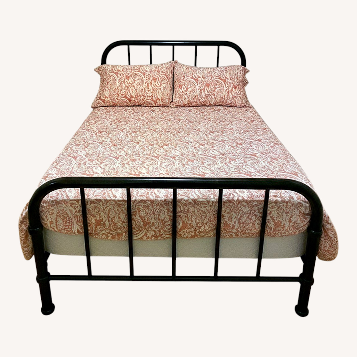 Vintage/Antique Finds Black Full Iron Bed - image-0