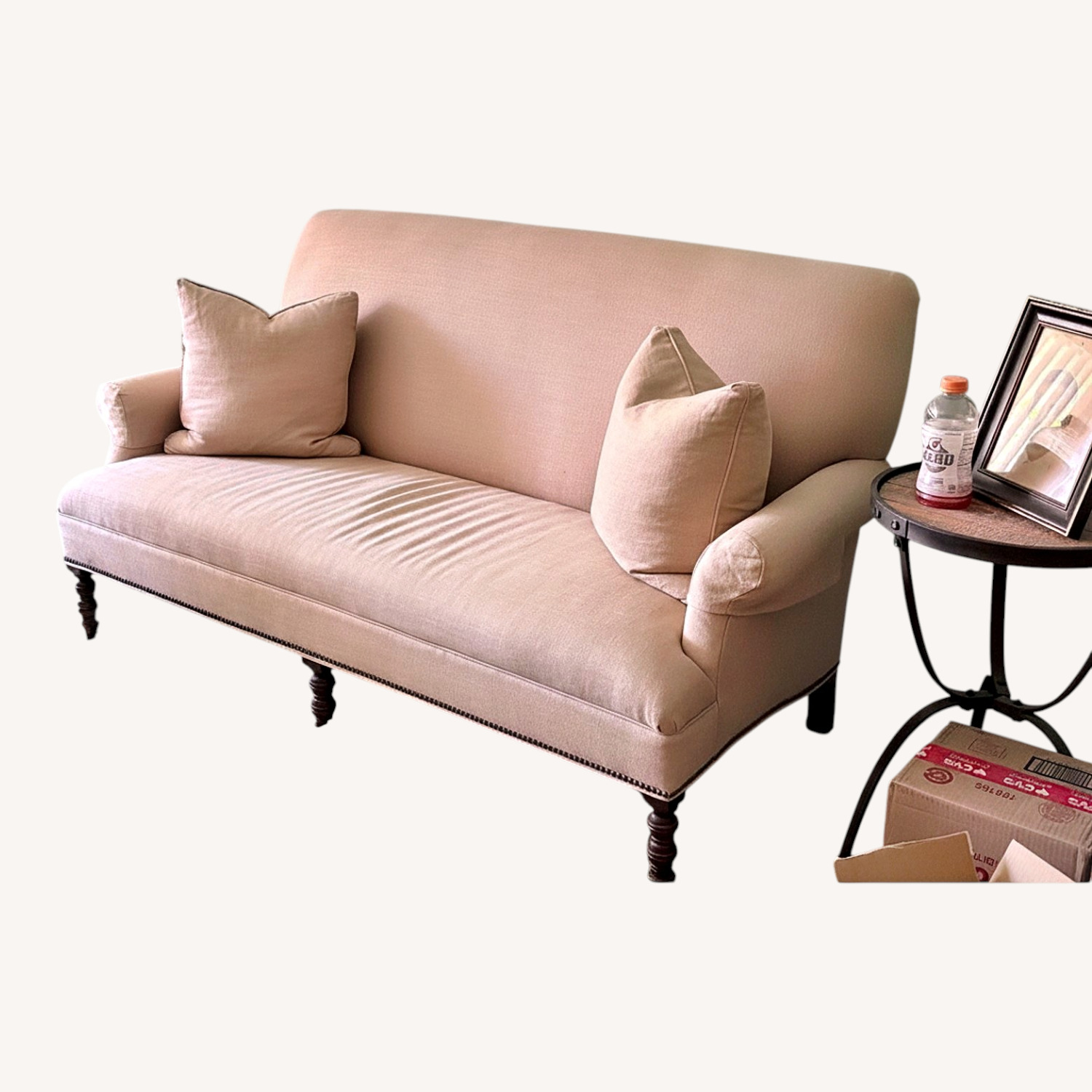 Calico Corners Natural Linen 3+ Seater Sofa - image-5
